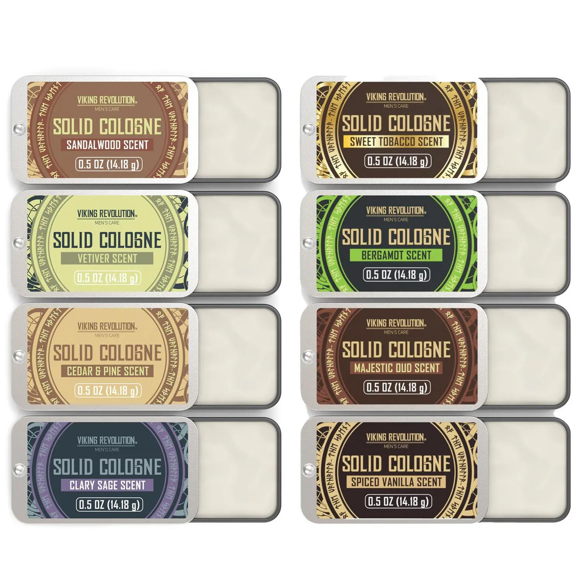 Solid Cologne for Men – Travel Size Sampler Set | Alcohol-Free Balm | Multiple Scents