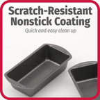 Nonstick Loaf Pan 8 x 4-Inch Heavy-Duty Steel Bakeware with Easy-Clean Non-Stick Coating, Oven & Dishwasher Safe Pan for Meatloaf Breads Lasagnas Casseroles & More