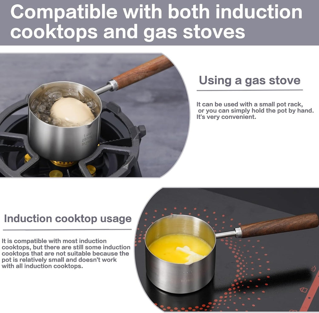 stainless steel mini pot - butter warmer