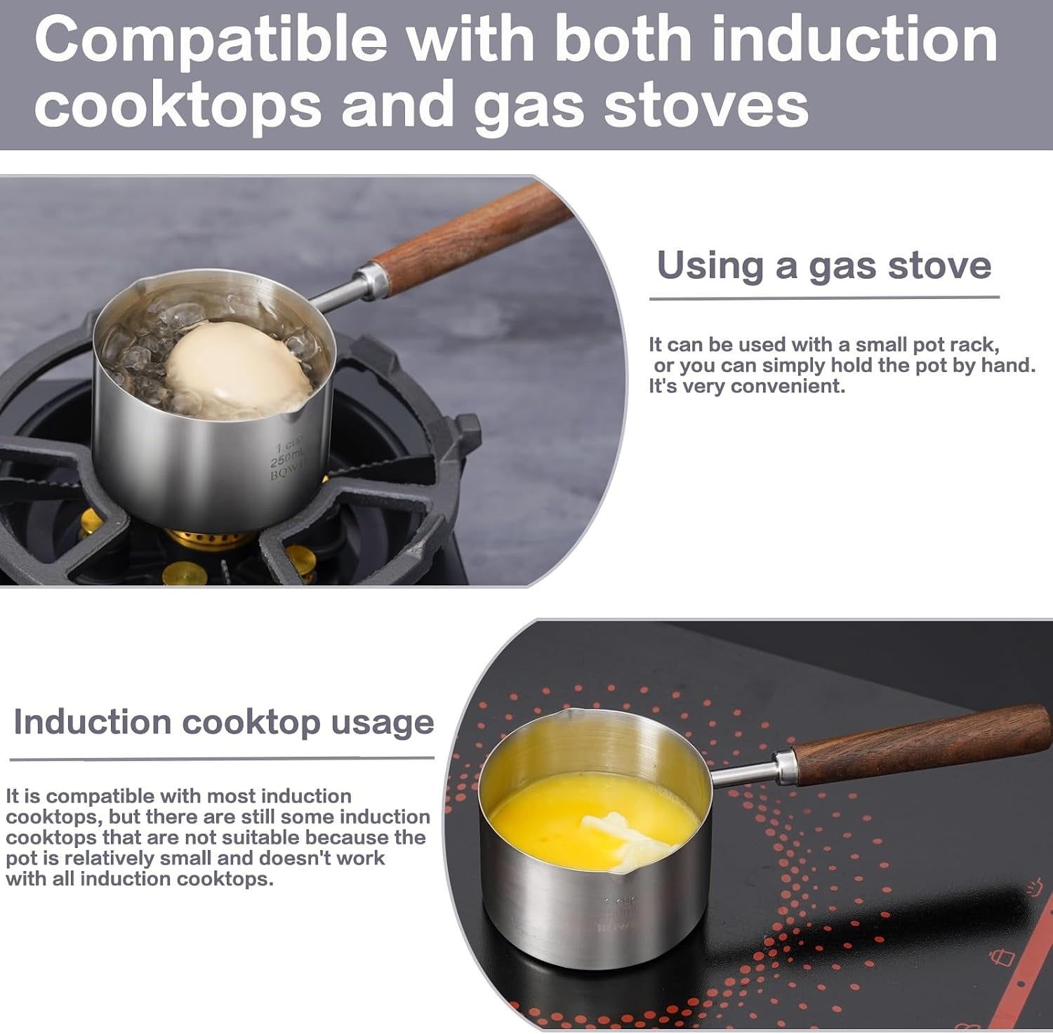 stainless steel mini pot - butter warmer
