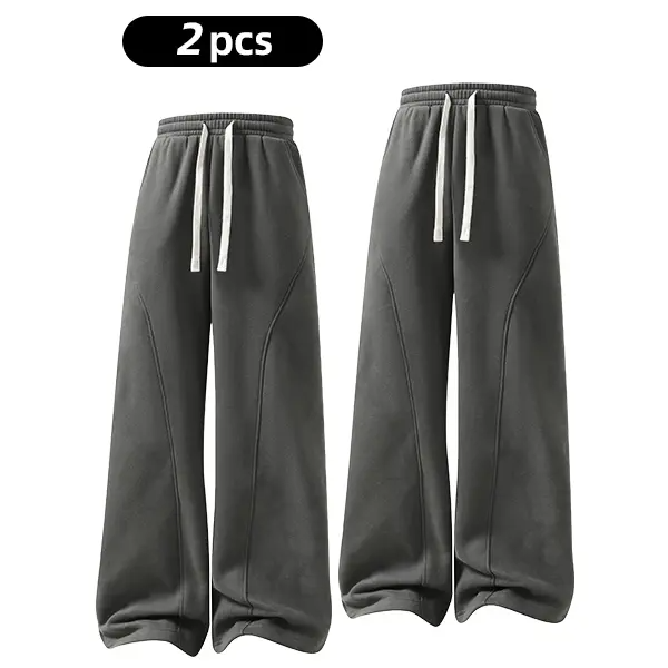 Men's Fleece-Lined Sweatpants—Warm, Loose-Fitting, and Comfortable