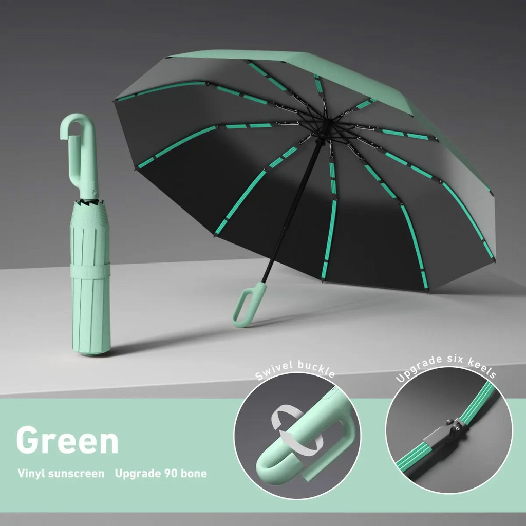 Automatic Folding Umbrella – Windproof & Waterproof Travel Umbrella for Men & Women