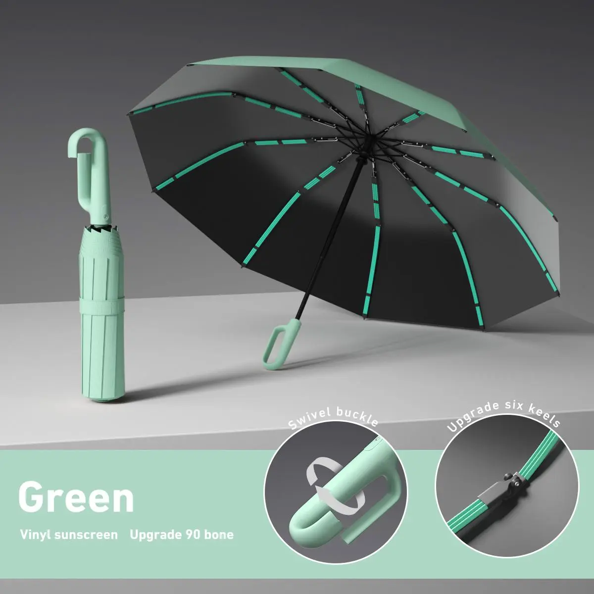 Automatic Folding Umbrella – Windproof & Waterproof Travel Umbrella for Men & Women