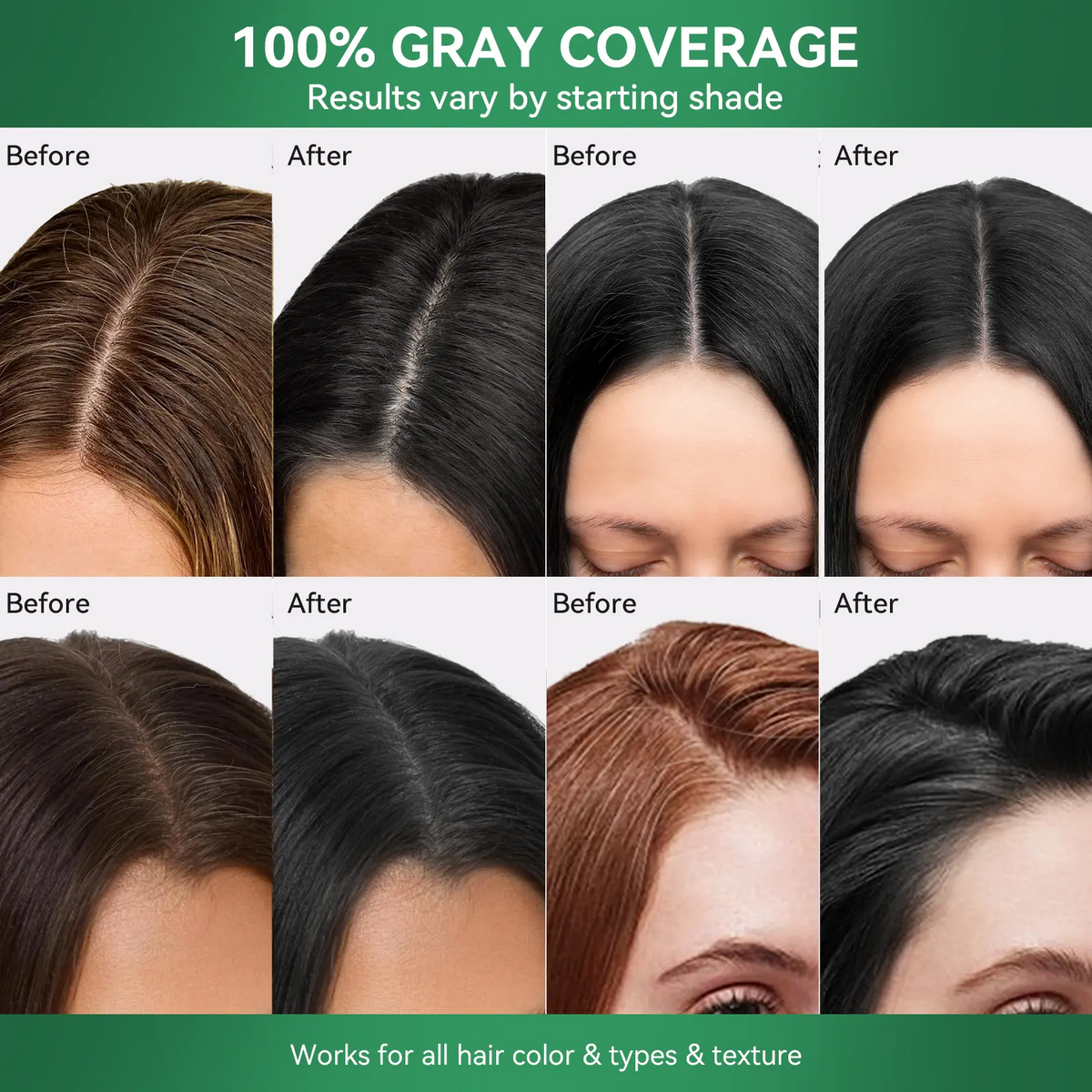Limer 6-in-1 Instant Hair Dye Shampoo – Ammonia-Free Gray Coverage, 10 Colors
