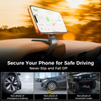 MagSafe Car Phone Mount – 360° Adjustable Magnetic Holder for iPhone 17/16/15/14/13/12