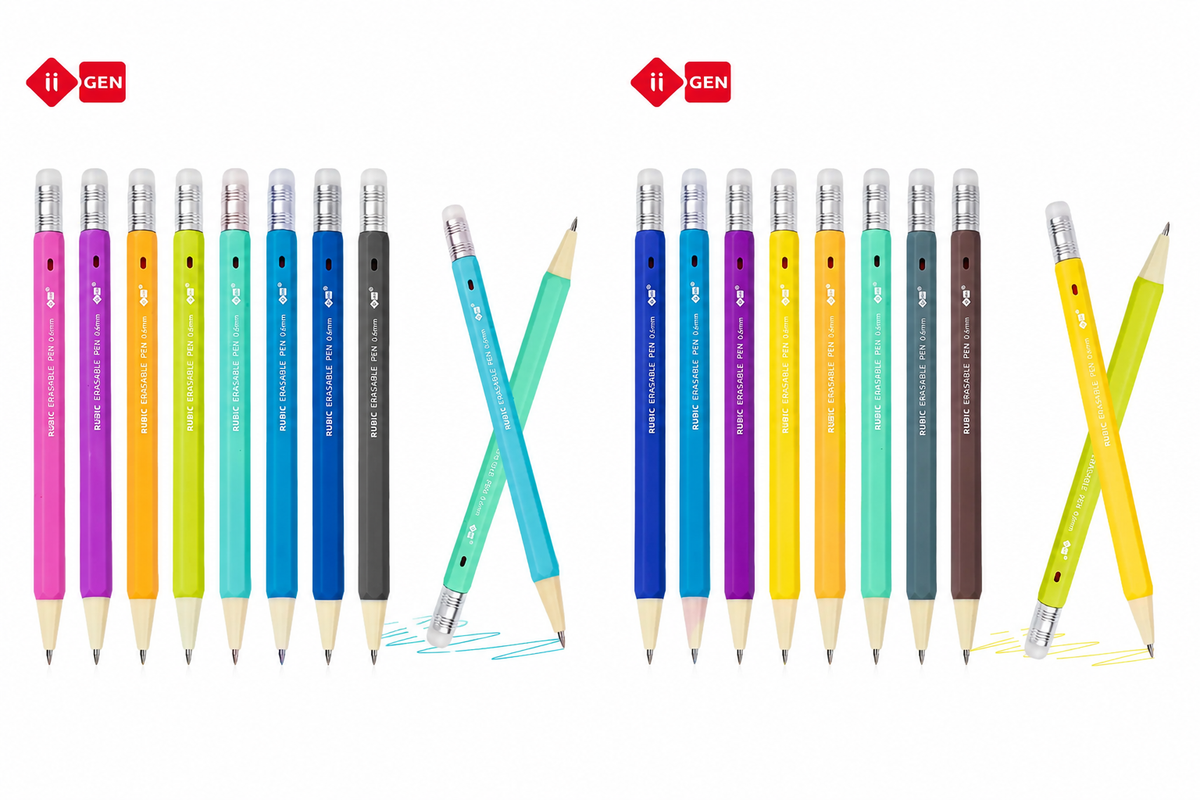 Erasable Gel Pens – 0.6mm, 36 Colors, Hexagonal Grip