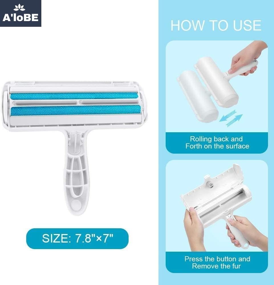 Reusable Pet Hair Remover Roller for Dogs Cats Furniture Clothes Car Seats A’l