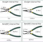 4Pcs 7" Internal/External Snap Ring Pliers Set Heavy Duty Circlip Pliers Kit