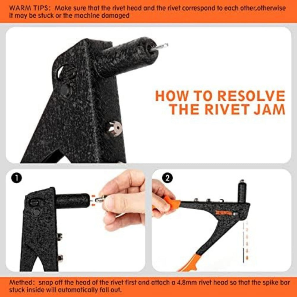 Heavy Hand Riveter Rivet Gun Professional Pop Rivet Gun Kit