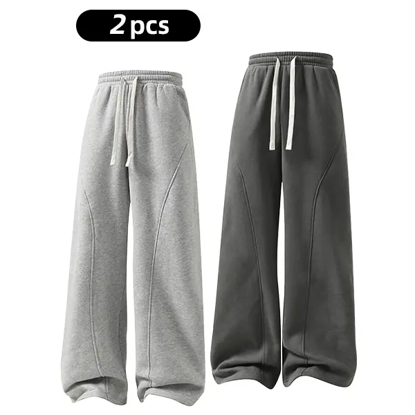 Men's Fleece-Lined Sweatpants—Warm, Loose-Fitting, and Comfortable