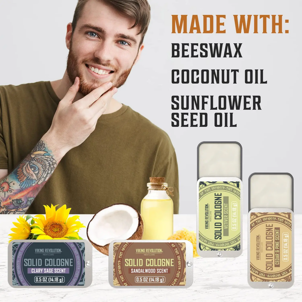 Solid Cologne for Men – Travel Size Sampler Set | Alcohol-Free Balm | Multiple Scents