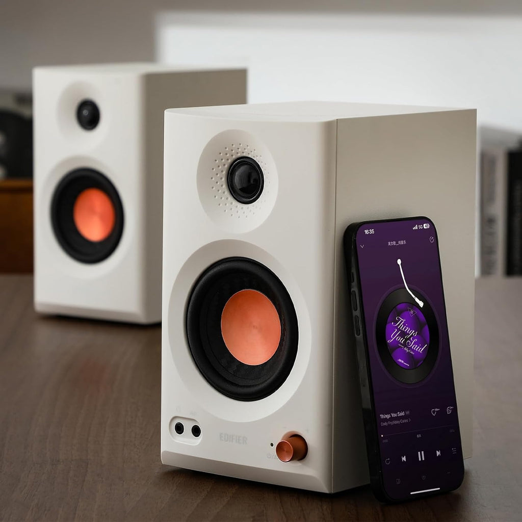Powered Studio Monitor Speakers, Hi-Res Audio Certified Bluetooth V5.4 Active Bookshelf Loudspeakers