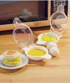 Microwave Egg Cooker/Poacher - Easy Scrambled Omelet Maker & Breakfast Cookware