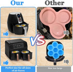 Silicone Air Fryer Egg Mold,3 Pcs Reusable Nonstick Egg Bites Pan