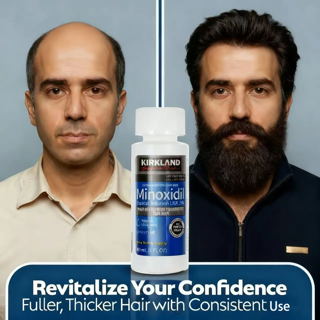 Hair & Beard Growth Kit with Minoxidil & Derma Roller