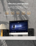 60W Computer Speakers for Music and Gaming, Active Bluetooth 5.3, Stereo 2.0 Speakers for Desktop PC