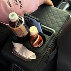 Car Armrest Cushion 5-in-1 – Center Console Cover with Storage, Cup Holder & Phone Slot