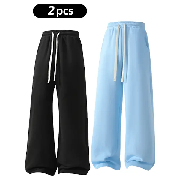 Men's Fleece-Lined Sweatpants—Warm, Loose-Fitting, and Comfortable