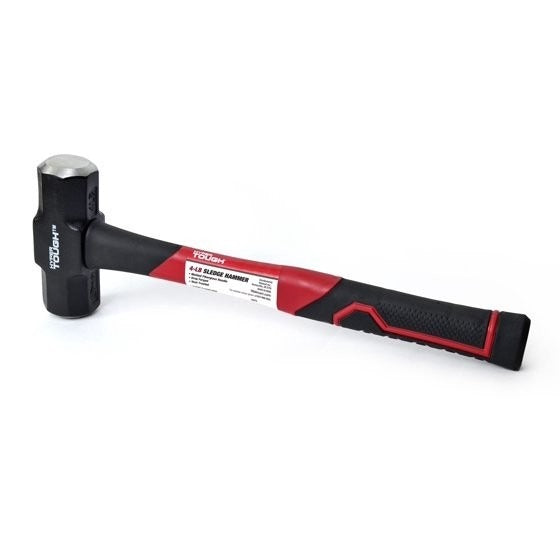 Hyper Tough 4 lb Sledge Hammer Fiberglass Handle