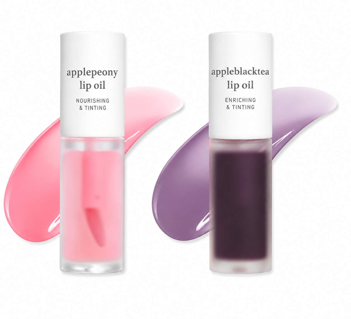 Nooni Korean Apple Lip Oil + Lip Stain | Glossy Lip Stain, Tinting & Long Lasting, Moisturizing Lip Care (13 options) Hydrate Lipgloss Lipstick Makeup Glossy Hydrating Moisturizer Plump Transfer-proof