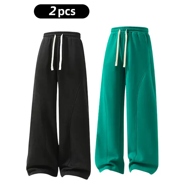 Men's Fleece-Lined Sweatpants—Warm, Loose-Fitting, and Comfortable
