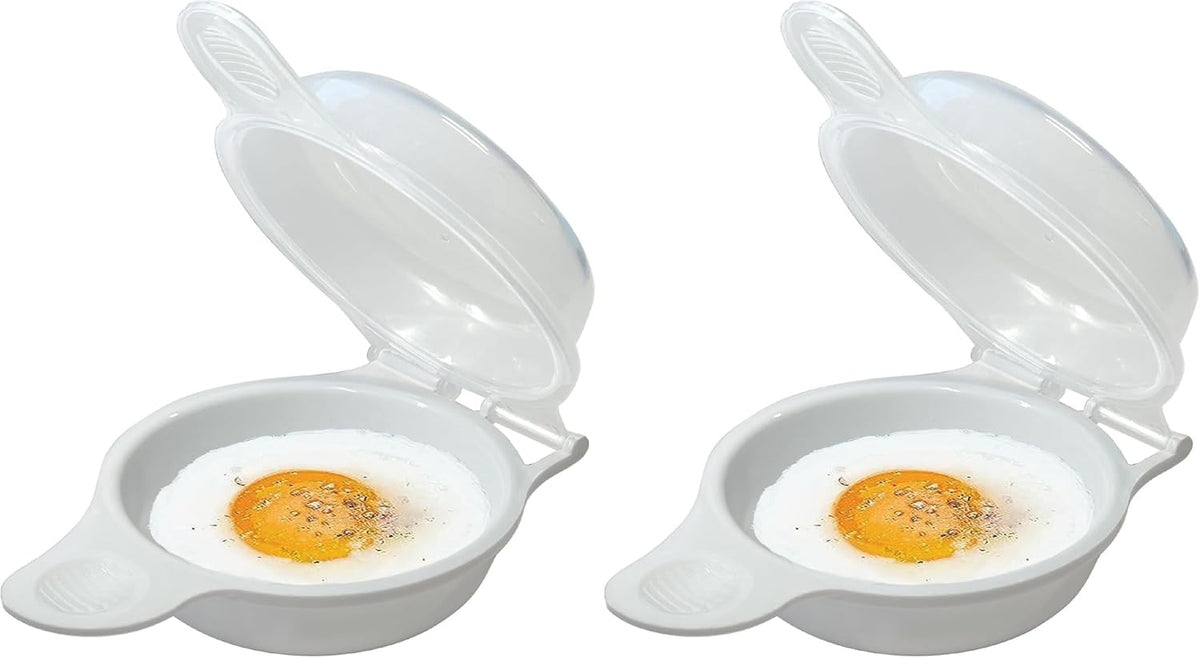 Microwave Egg Cooker/Poacher - Easy Scrambled Omelet Maker & Breakfast Cookware