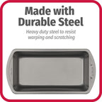 Nonstick Loaf Pan 8 x 4-Inch Heavy-Duty Steel Bakeware with Easy-Clean Non-Stick Coating, Oven & Dishwasher Safe Pan for Meatloaf Breads Lasagnas Casseroles & More