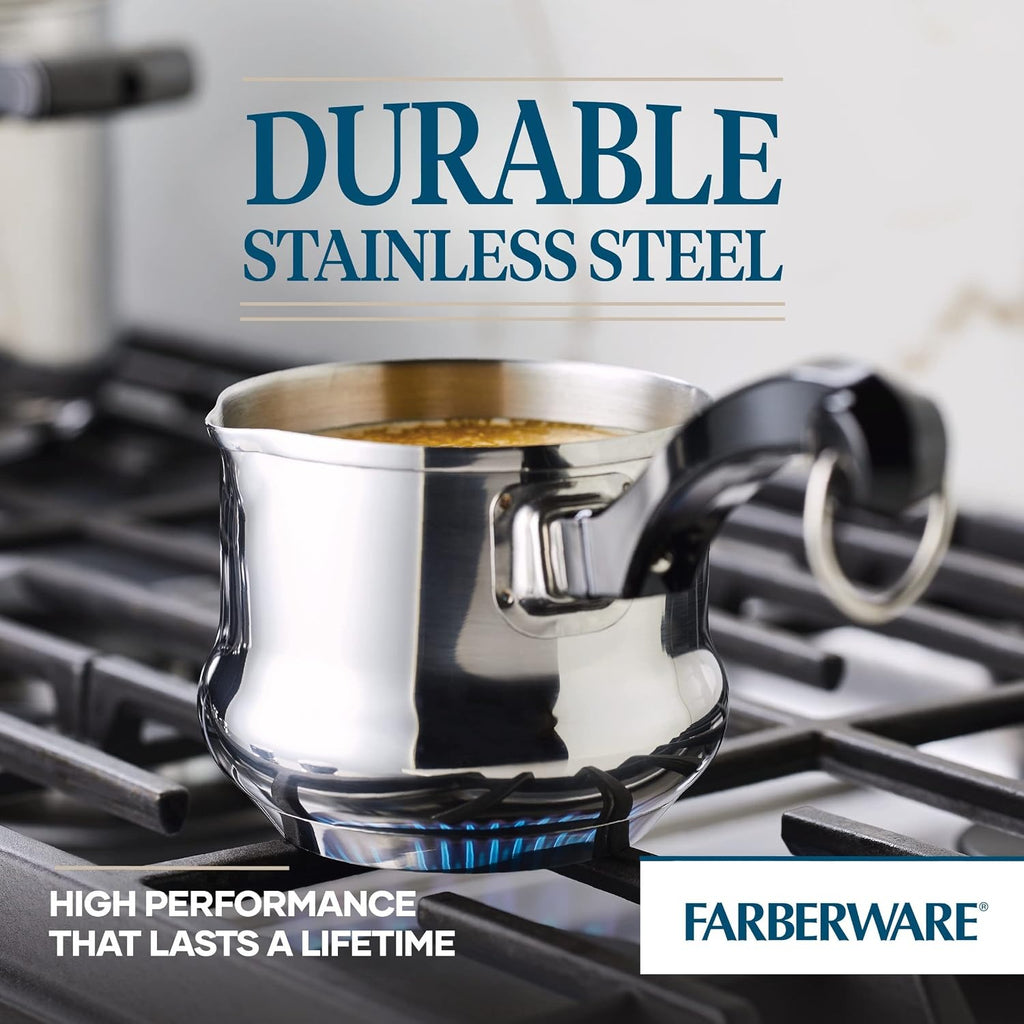 Stainless Steel Butter Warmer & Melting Pot – Even Heating, Oven Safe, Easy Pour Spout