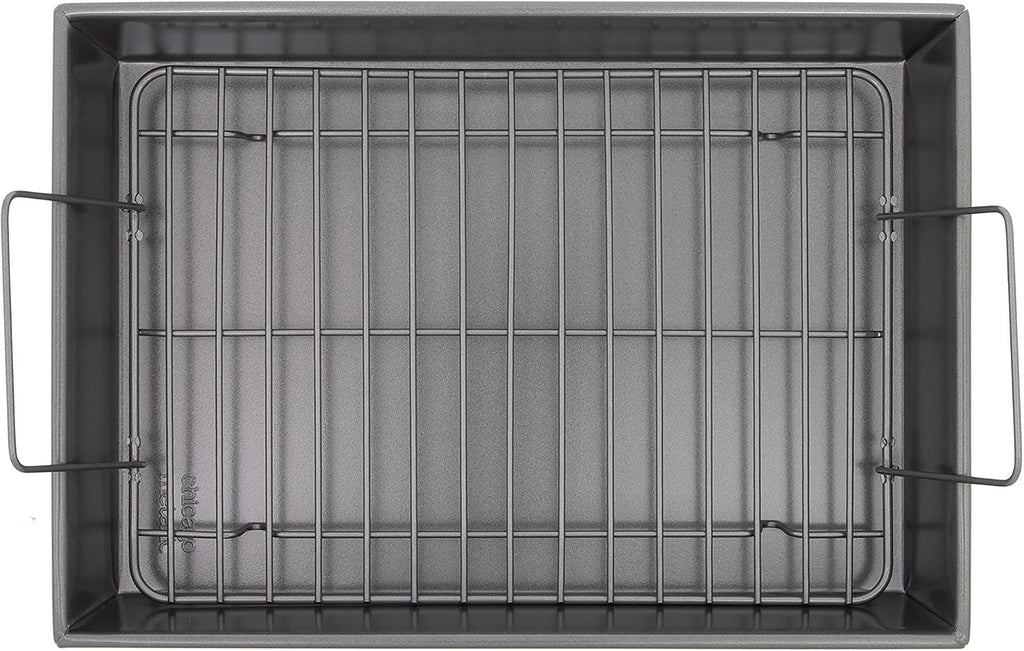 Professional Non-Stick Roast Pan with Non-Stick Rack
