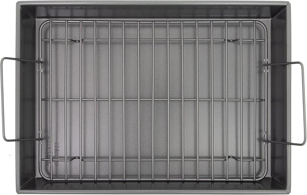 Professional Non-Stick Roast Pan with Non-Stick Rack
