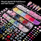 3D Nail Charms Kit – Rhinestones, Pearls & Jewels for Nail Art