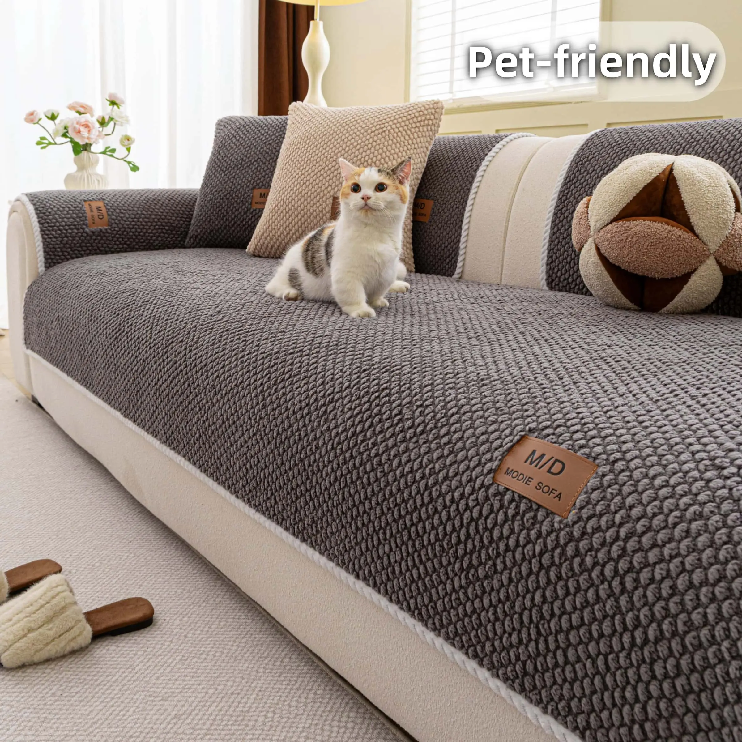 Luxury Removable Sofa Cover – Soft, Non-Slip & Washable Slipcover for Sectional, Loveseat & Couch