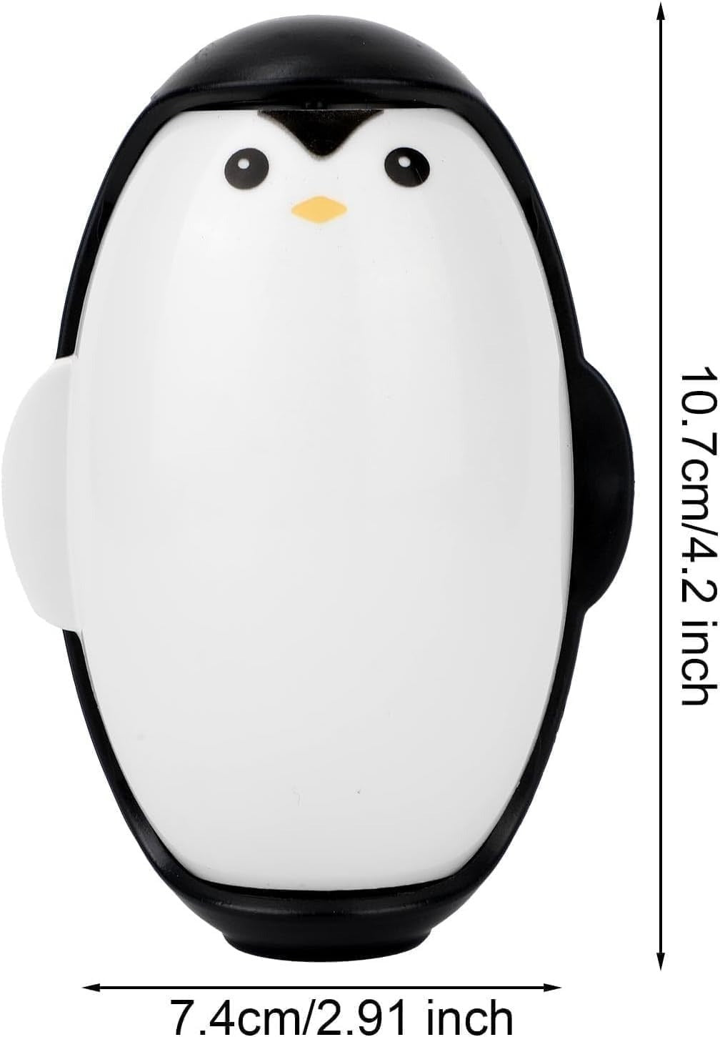 Reusable Penguin Lint Roller, Washable Adhesive Roller for Pet Hair, (Black)