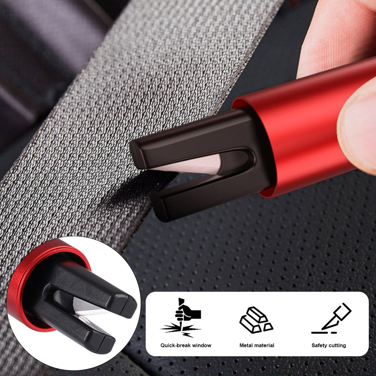 Car Safety Hammer Emergency Escape Tool with Seat Belt Cutter Window Breaker