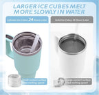 cup accessories silicone ice cube mold tray with lid for 20-40 oz tumbl