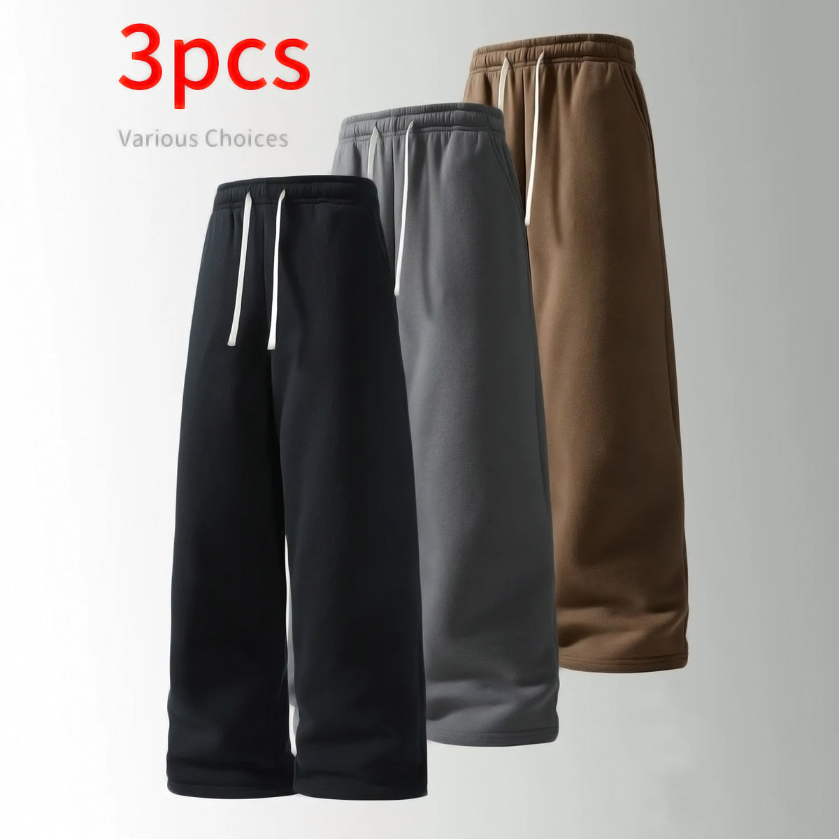 3-Pack Wide-Leg Sweatpants | Relaxed Fit