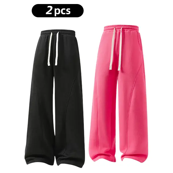 Men's Fleece-Lined Sweatpants—Warm, Loose-Fitting, and Comfortable