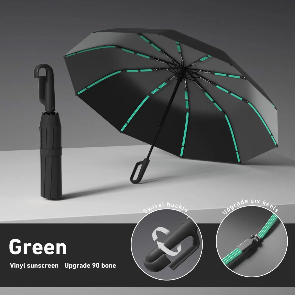 Automatic Folding Umbrella – Windproof & Waterproof Travel Umbrella for Men & Women