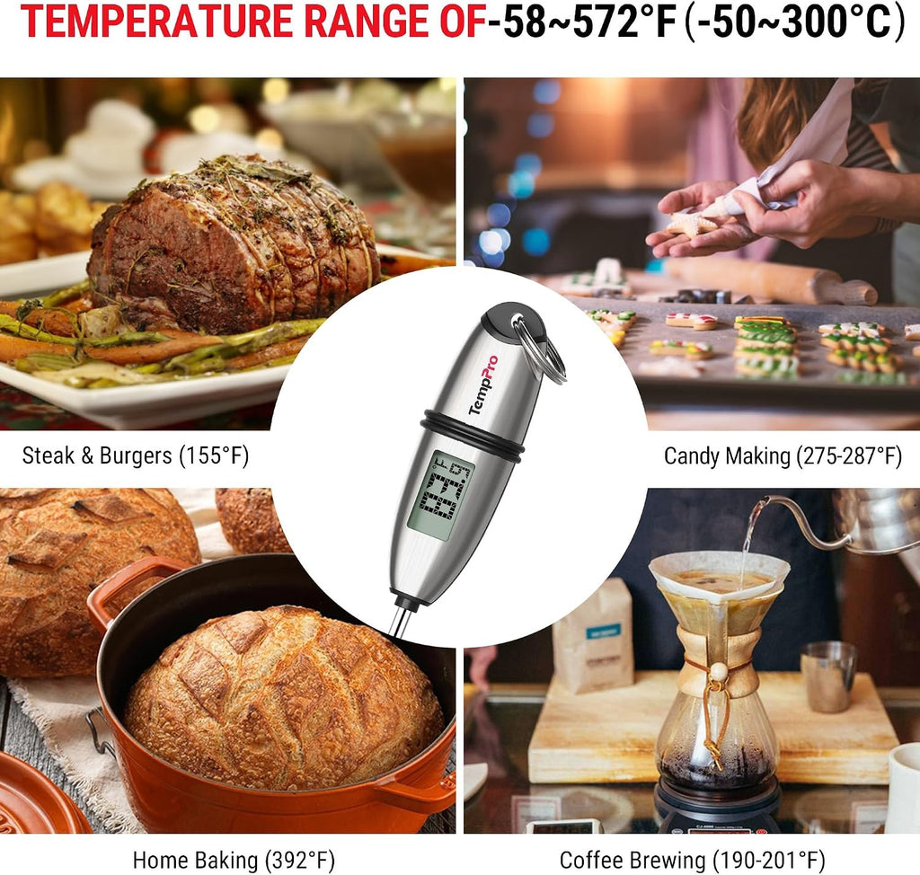Digital Food Thermometer for Cooking Bread Baking Sourdough Liquids