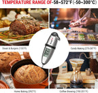 Digital Food Thermometer for Cooking Bread Baking Sourdough Liquids