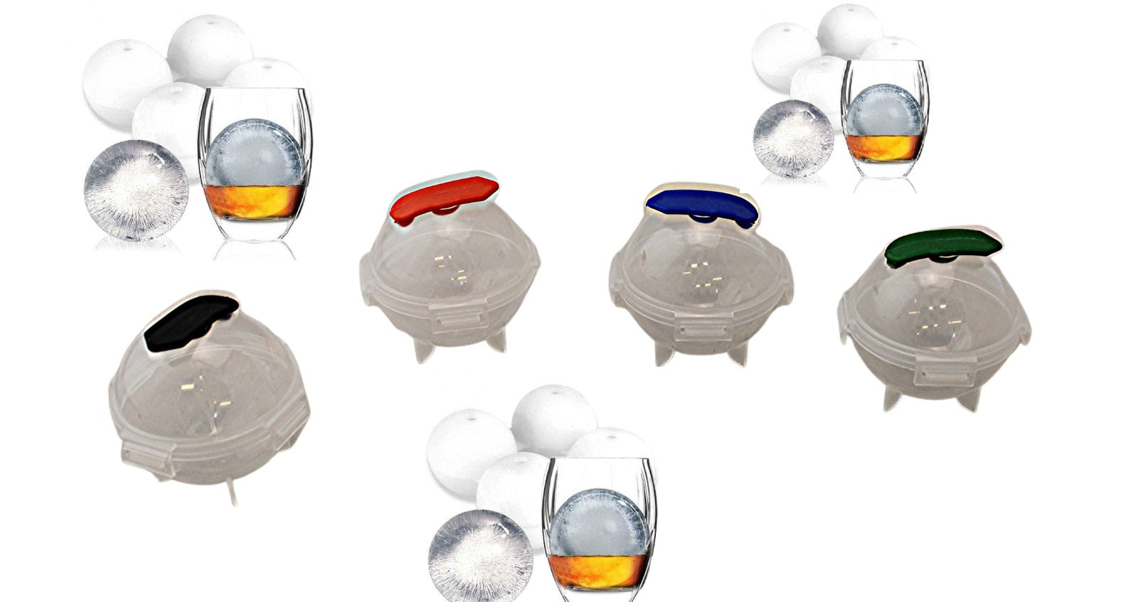 2" Large Round Ice Cube Tray Ball Maker Molds Jumbo ICE BALLS for Drinks