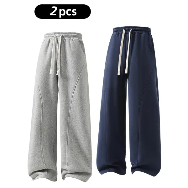 Men's Fleece-Lined Sweatpants—Warm, Loose-Fitting, and Comfortable