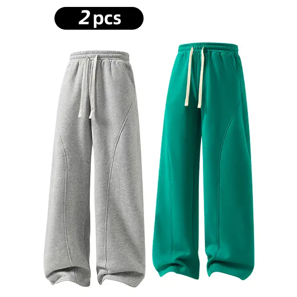 Men's Fleece-Lined Sweatpants—Warm, Loose-Fitting, and Comfortable