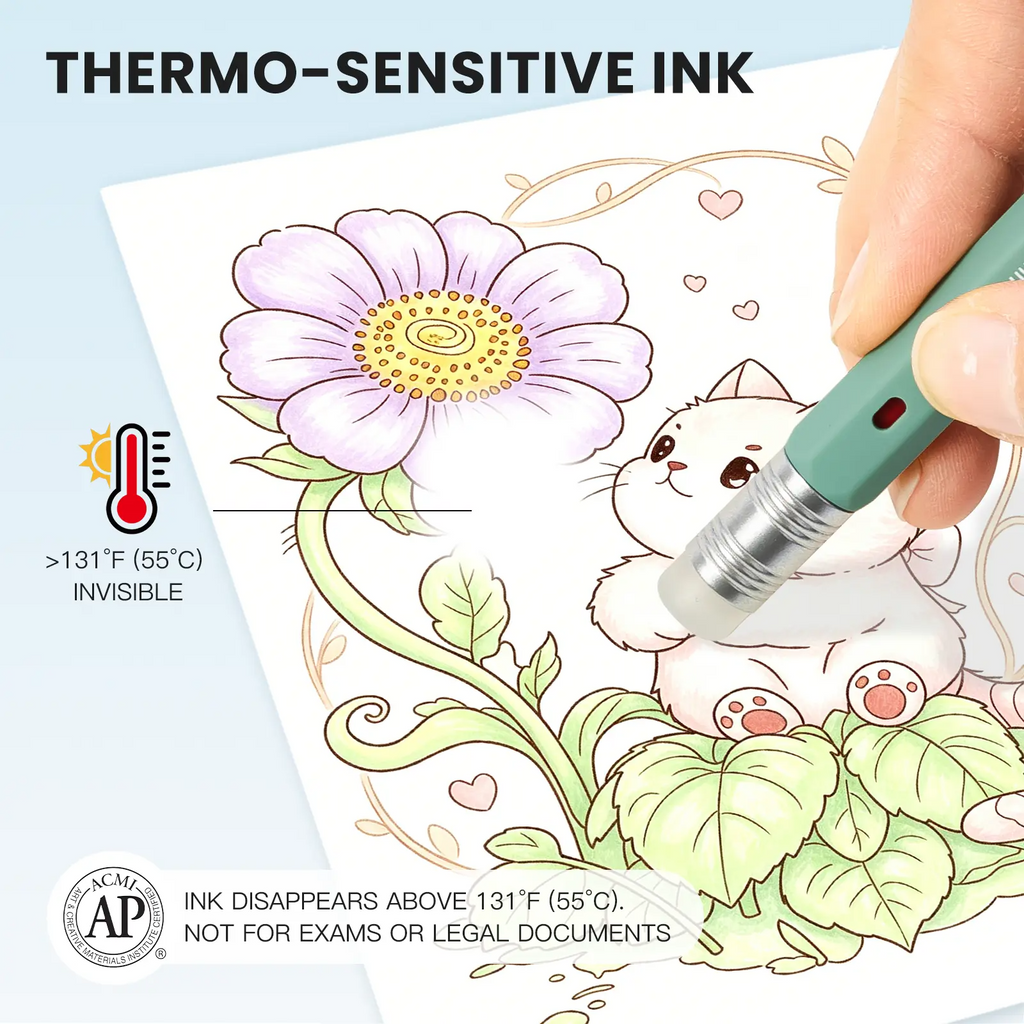 Erasable Gel Pens – 0.6mm, 36 Colors, Hexagonal Grip