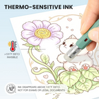 Erasable Gel Pens – 0.6mm, 36 Colors, Hexagonal Grip