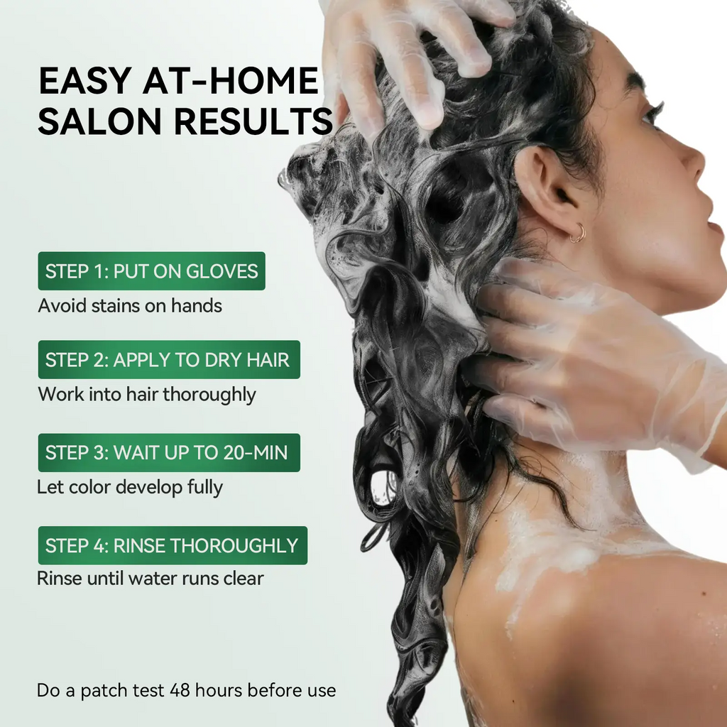 Limer 6-in-1 Instant Hair Dye Shampoo – Ammonia-Free Gray Coverage, 10 Colors