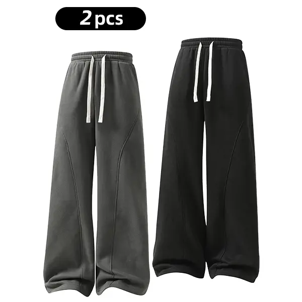 Men's Fleece-Lined Sweatpants—Warm, Loose-Fitting, and Comfortable