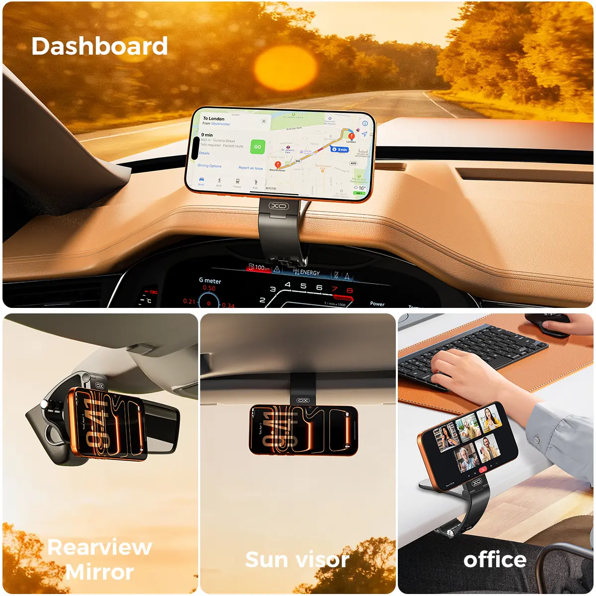 MagSafe Car Phone Mount – 360° Adjustable Magnetic Holder for iPhone 17/16/15/14/13/12