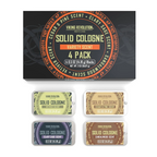 Solid Cologne for Men – Travel Size Sampler Set | Alcohol-Free Balm | Multiple Scents