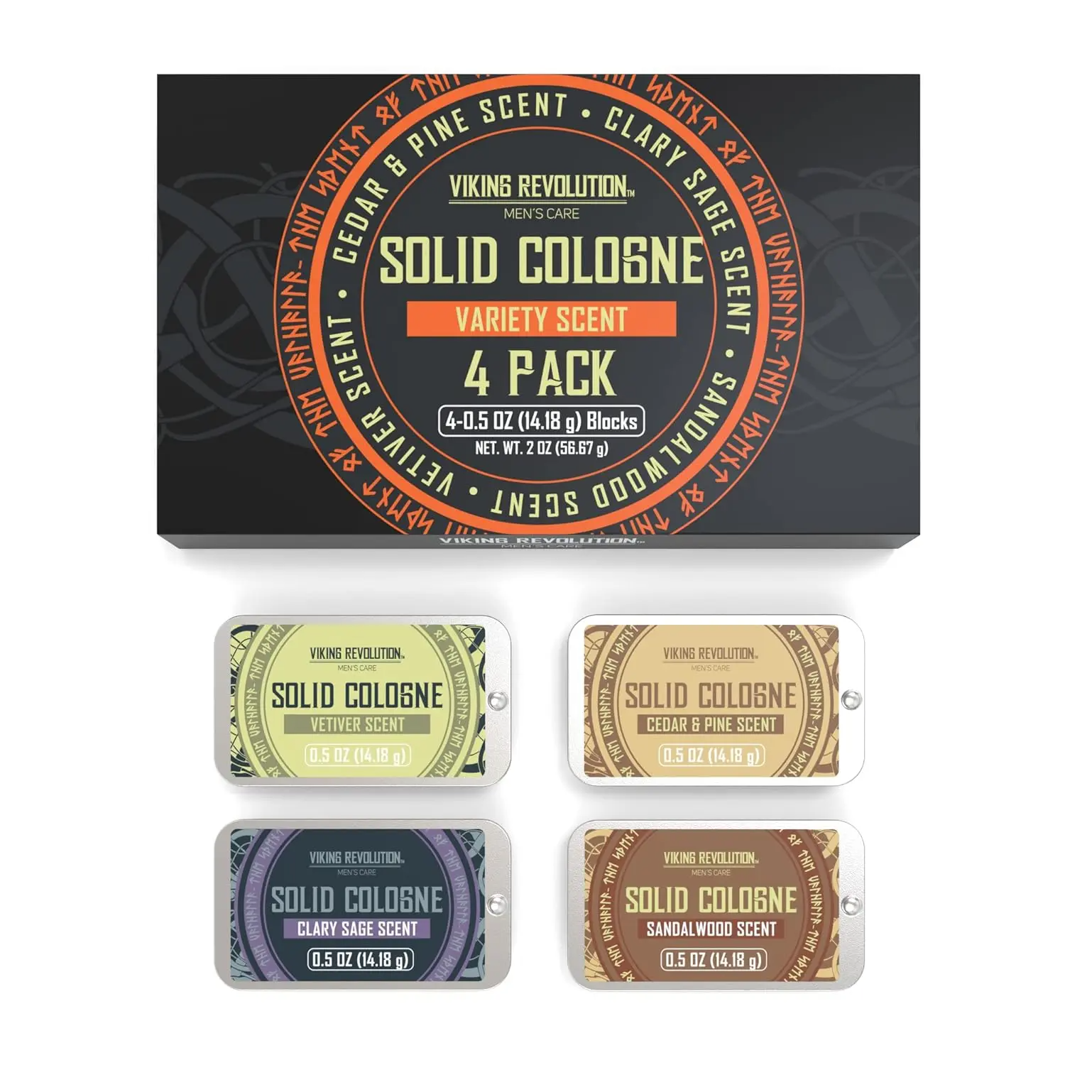 Solid Cologne for Men – Travel Size Sampler Set | Alcohol-Free Balm | Multiple Scents